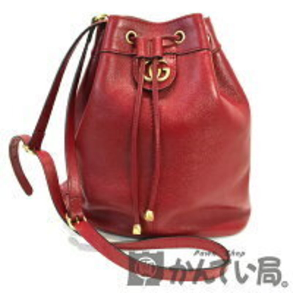GUCCI GG Shoulder Bag Backpack Rucksack Daypack Baguette Leather Red